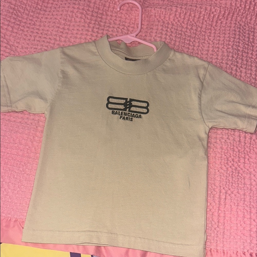 Balenciaga Cream Short Sleeve Tee